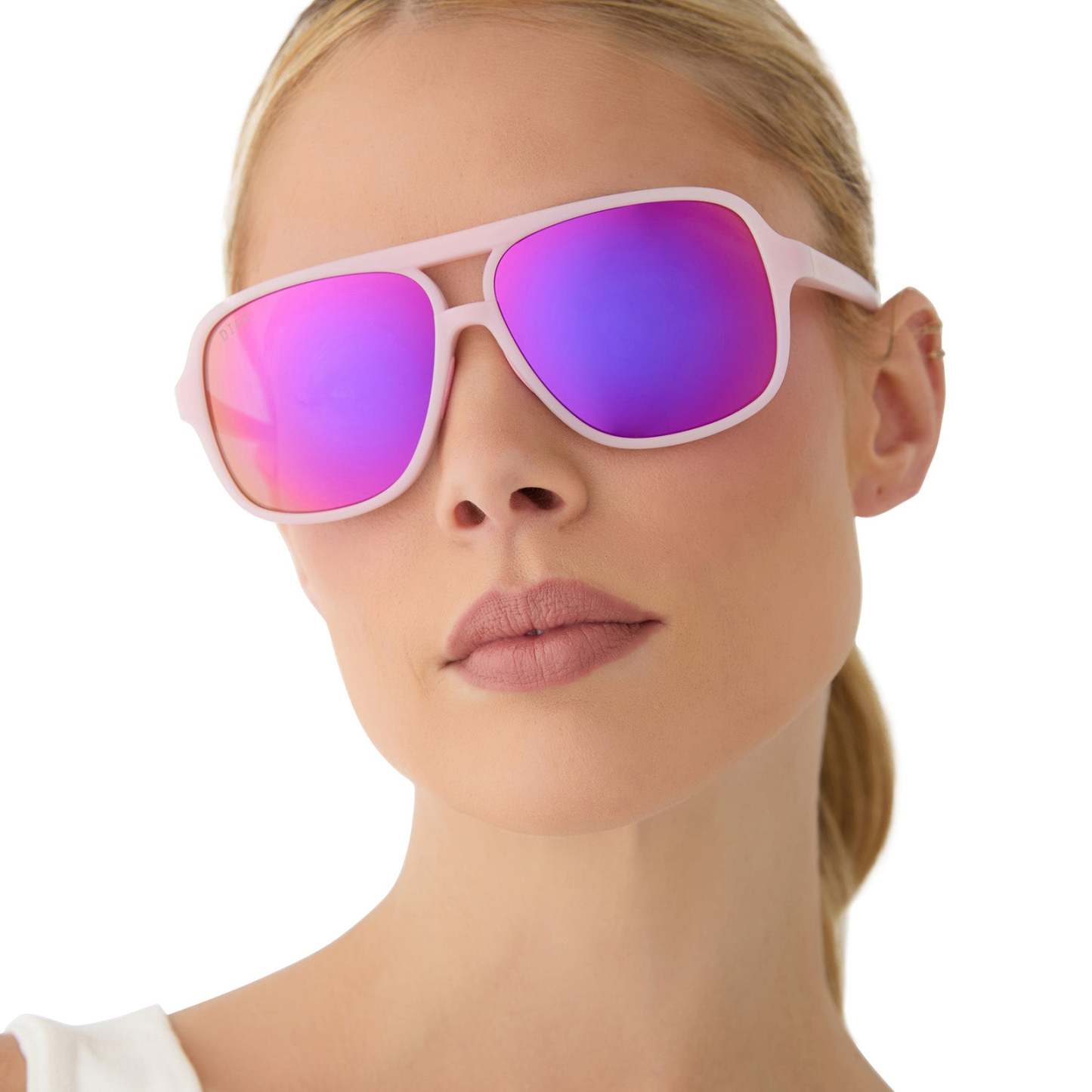 HANGTIME - MATTE BABY PINK + PINK RUSH MIRROR + POLARIZED SUNGLASSES