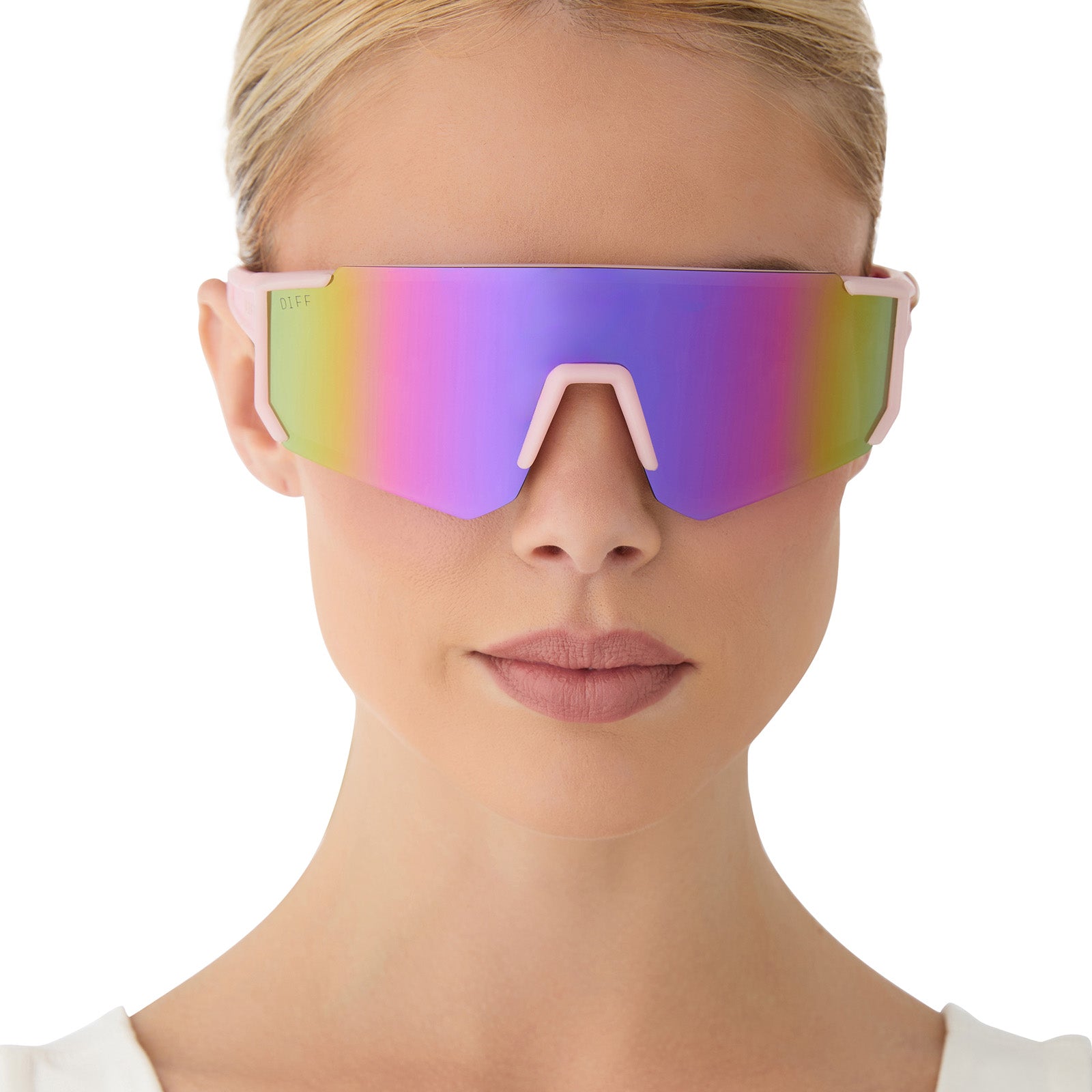 HEAT - MATTE BABY PINK + PINK RUSH MIRROR + POLARIZED SUNGLASSES