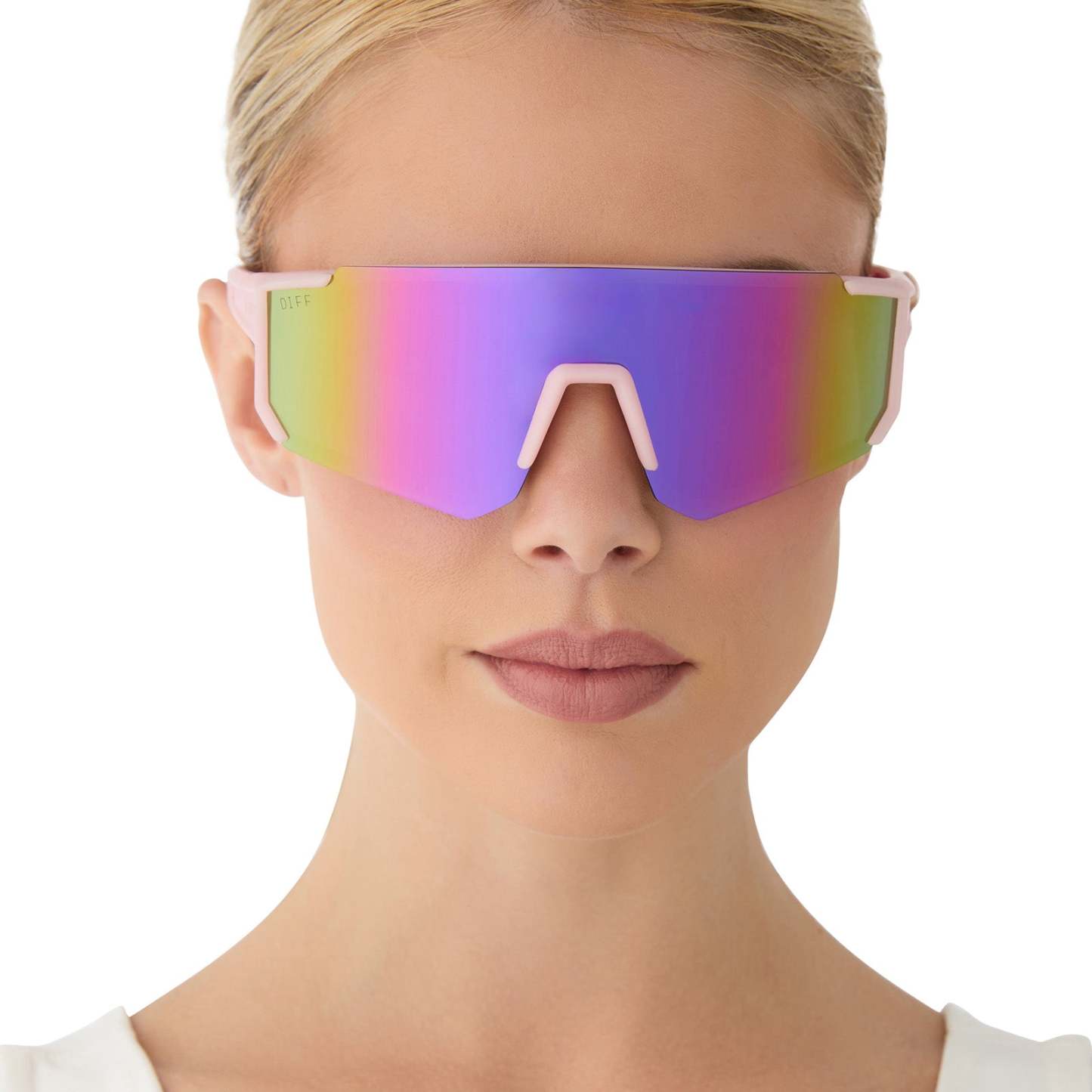 HEAT - MATTE BABY PINK + PINK RUSH MIRROR + POLARIZED SUNGLASSES