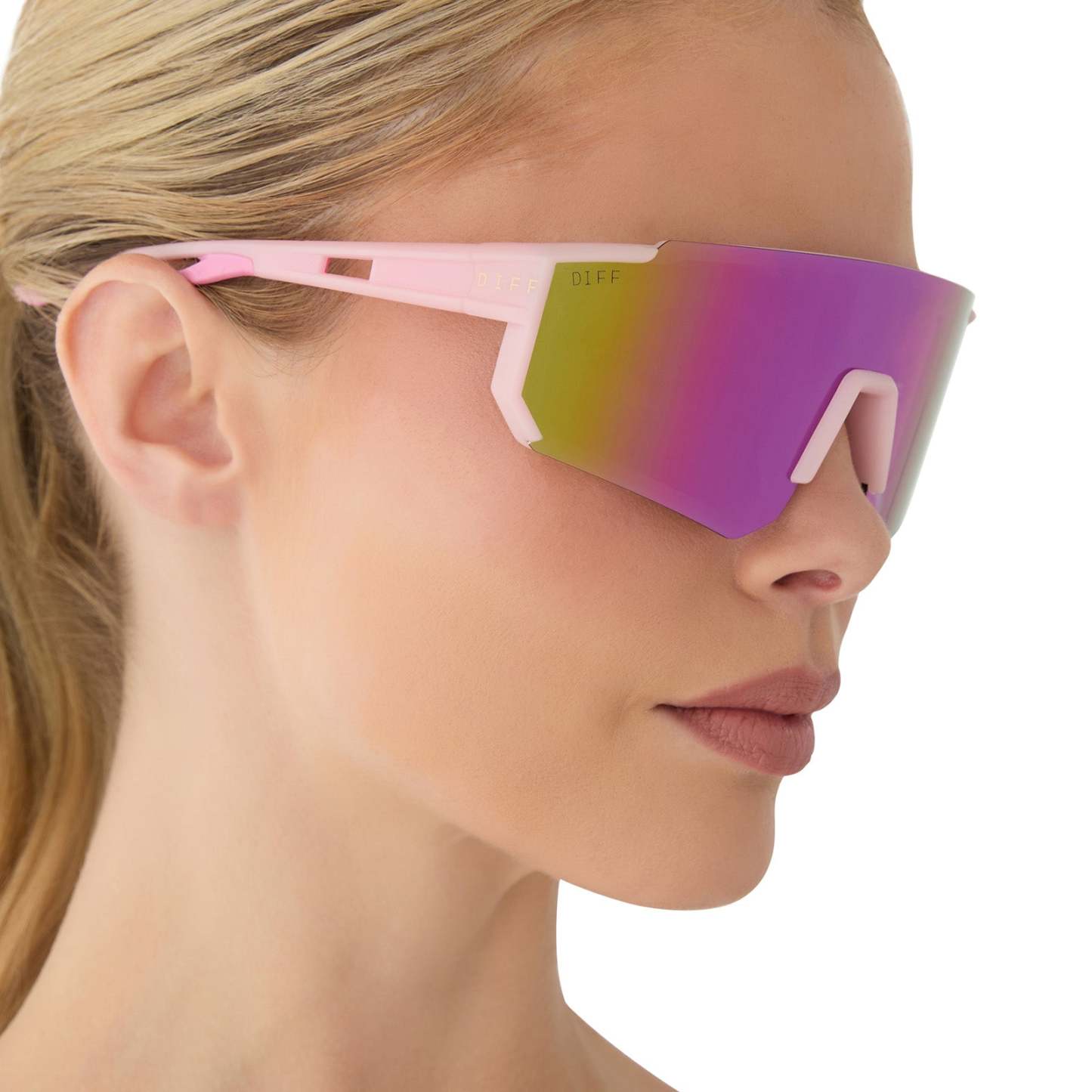 HEAT - MATTE BABY PINK + PINK RUSH MIRROR + POLARIZED SUNGLASSES