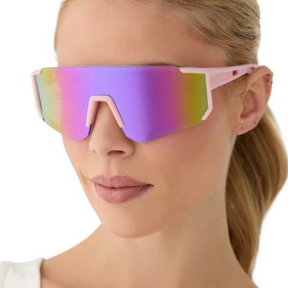 HEAT - MATTE BABY PINK + PINK RUSH MIRROR + POLARIZED SUNGLASSES