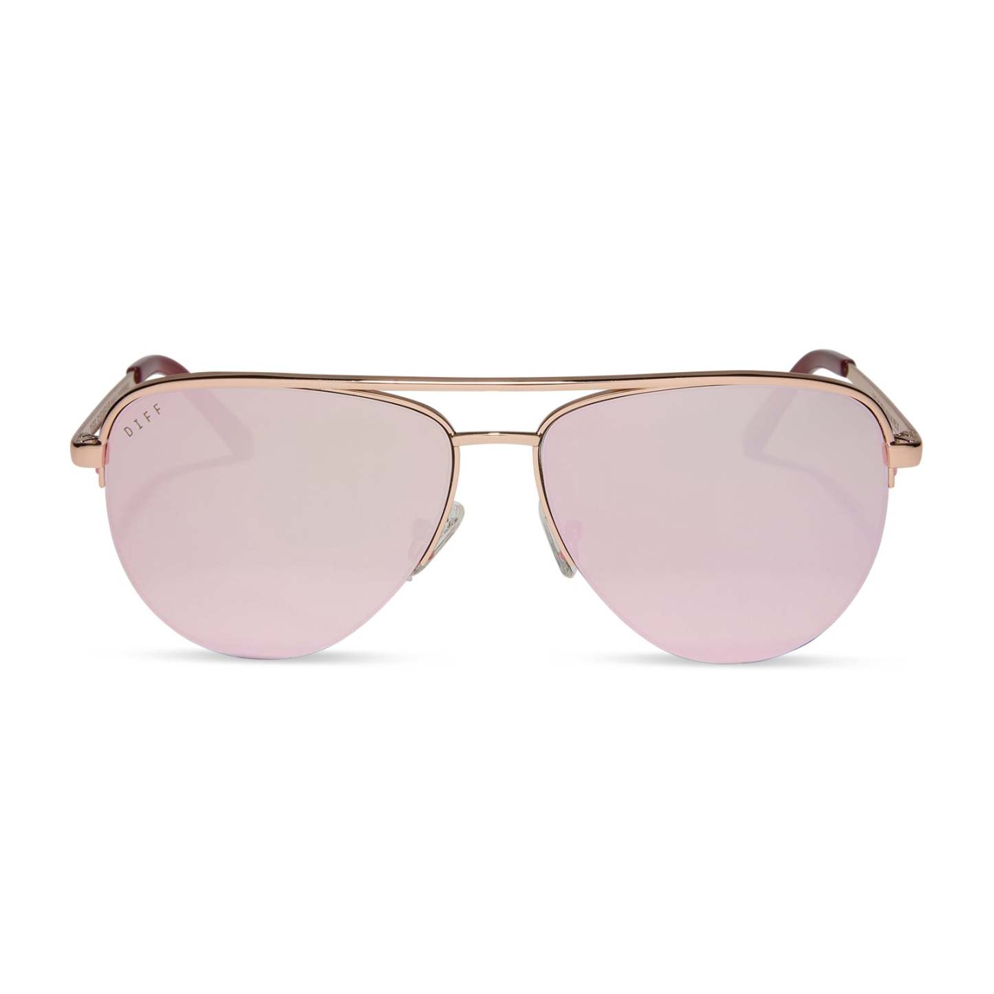 TATE - ROSE GOLD + CHERRY BLOSSOM MIRROR SUNGLASSES