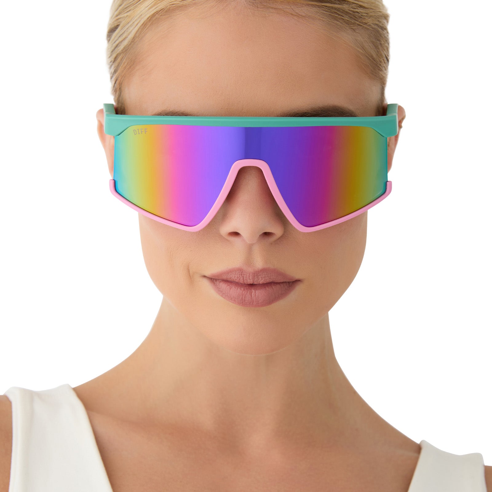 SPIKE - TURQUOISE + HOT PINK + PINK RUSH MIRROR + POLARIZED SUNGLASSES