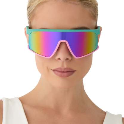 SPIKE - TURQUOISE + HOT PINK + PINK RUSH MIRROR + POLARIZED SUNGLASSES