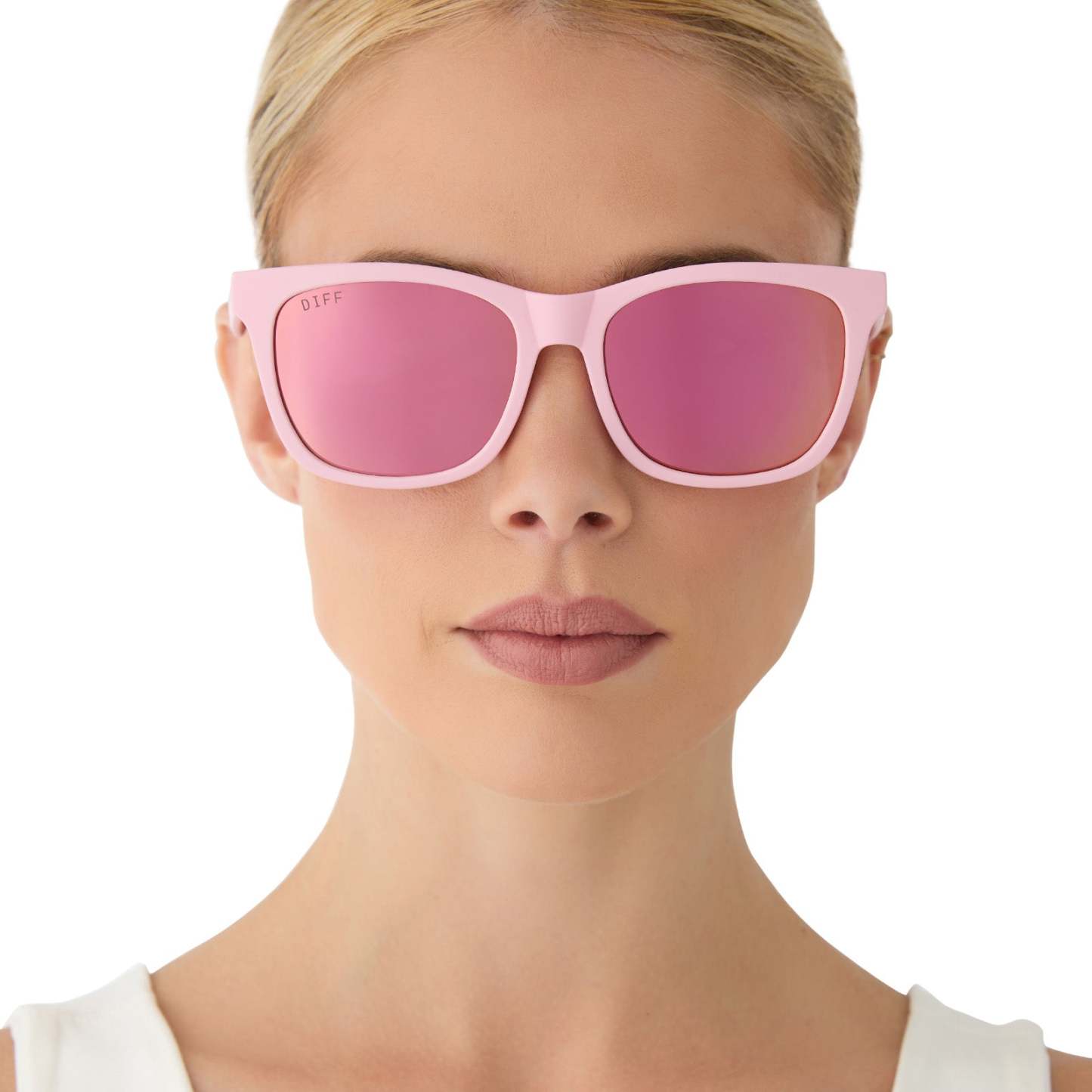 STORM - MATTE BABY PINK + SHERBERT RAINBOW MIRROR + POLARIZED SUNGLASSES