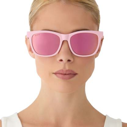 STORM - MATTE BABY PINK + SHERBERT RAINBOW MIRROR + POLARIZED SUNGLASSES