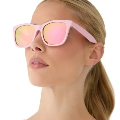 STORM - MATTE BABY PINK + SHERBERT RAINBOW MIRROR + POLARIZED SUNGLASSES