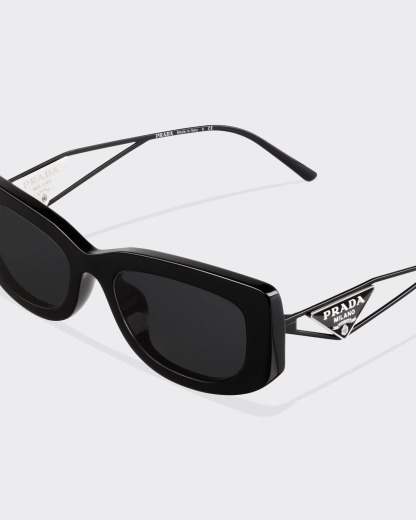 PRAthtDA Slate Gray Lenses Sunglasses With Triangle Logo