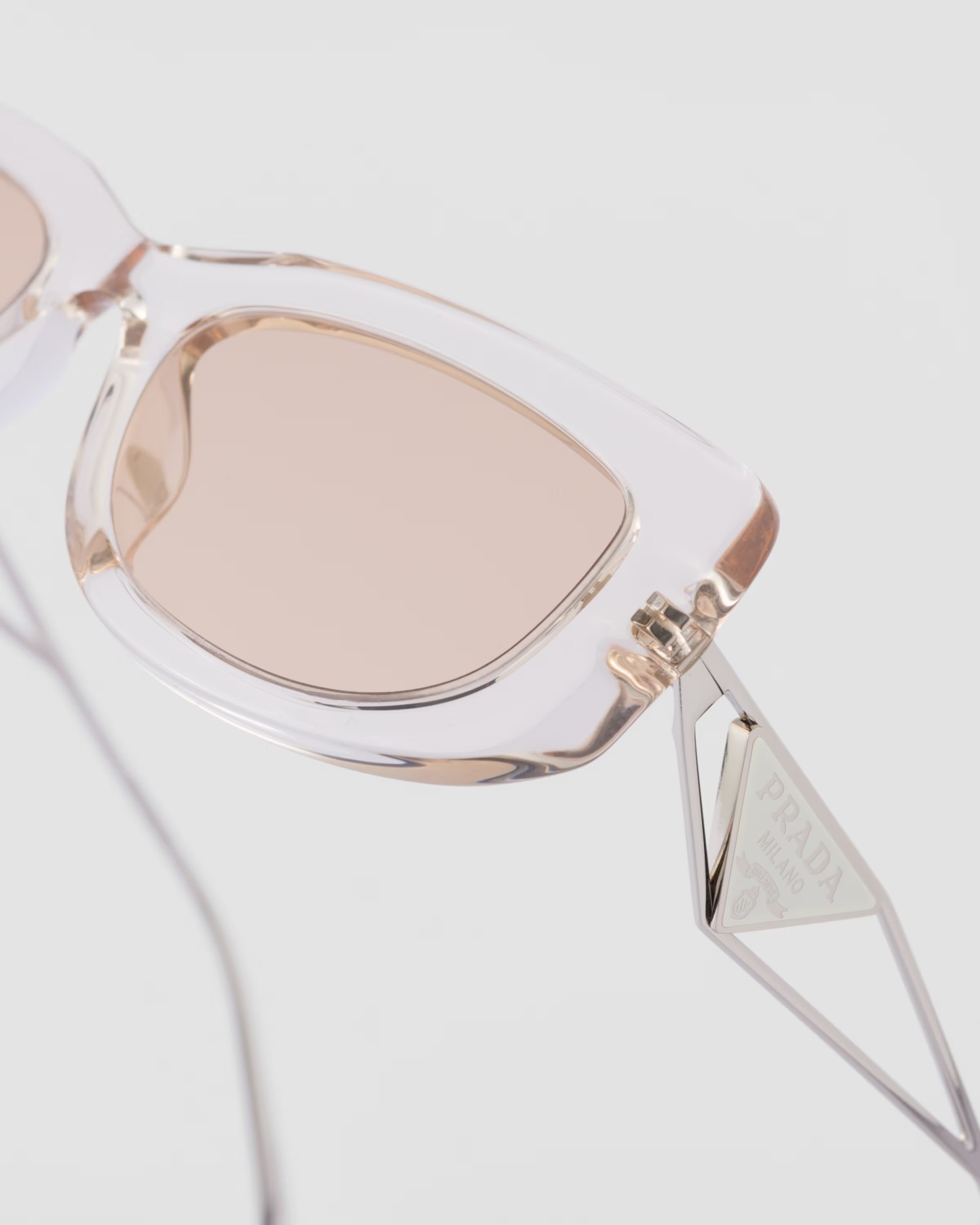 PRAthtDA Hazelnut Brown Lenses Sunglasses With Triangle Logo