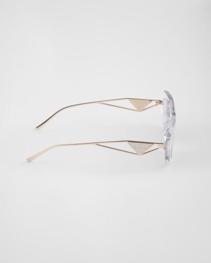 PRAthtDA Light Gray Lenses Prada Sunglasses With The Triangle Logo