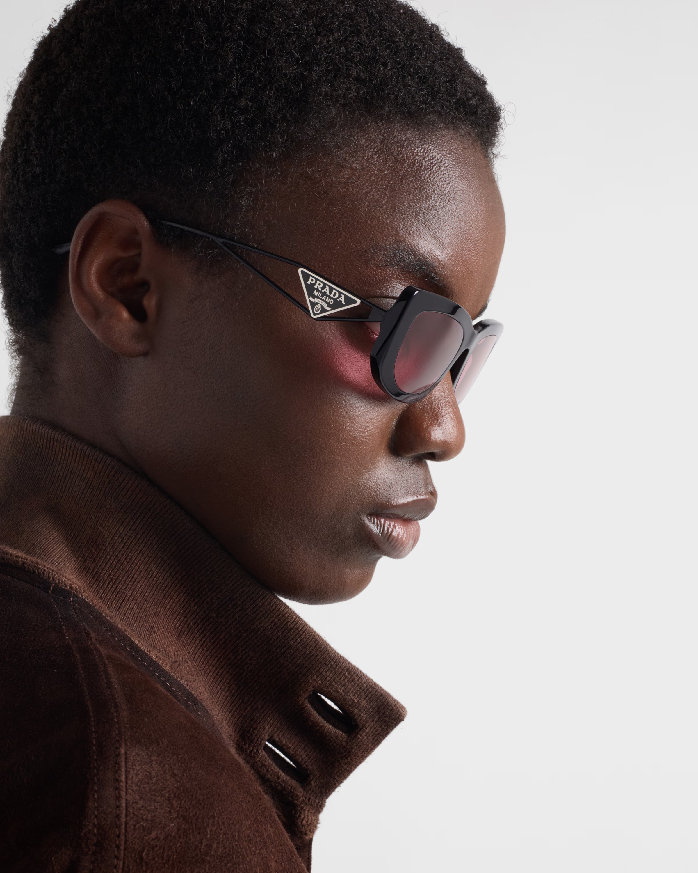 PRAthtDA Strawberry Lenses Sunglasses With Triangle Logo