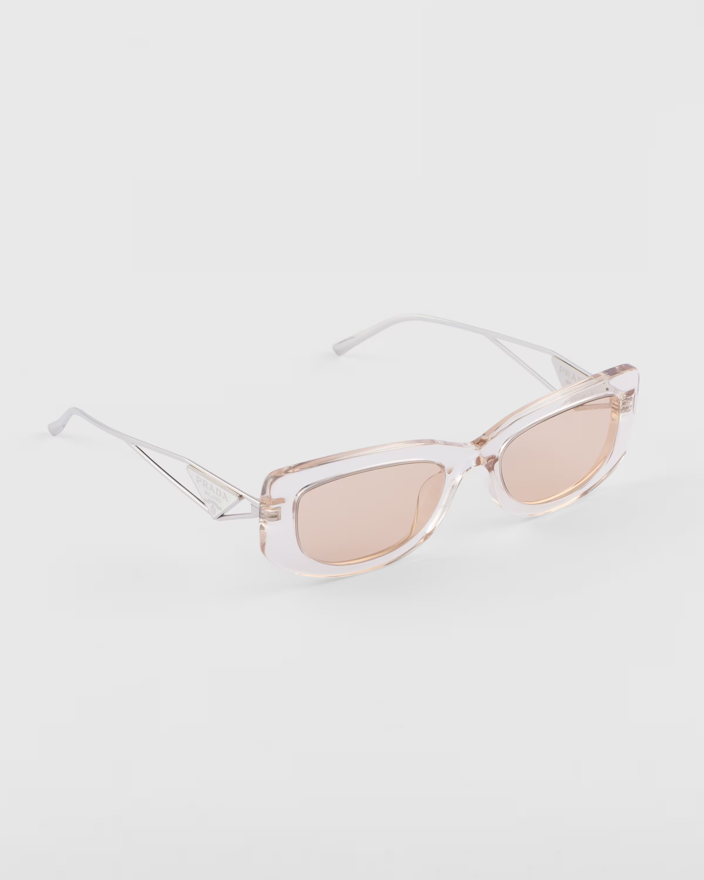 PRAthtDA Hazelnut Brown Lenses Sunglasses With Triangle Logo