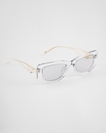 PRAthtDA Light Gray Lenses Prada Sunglasses With The Triangle Logo