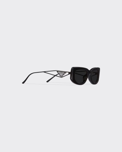 PRAthtDA Slate Gray Lenses Sunglasses With Triangle Logo