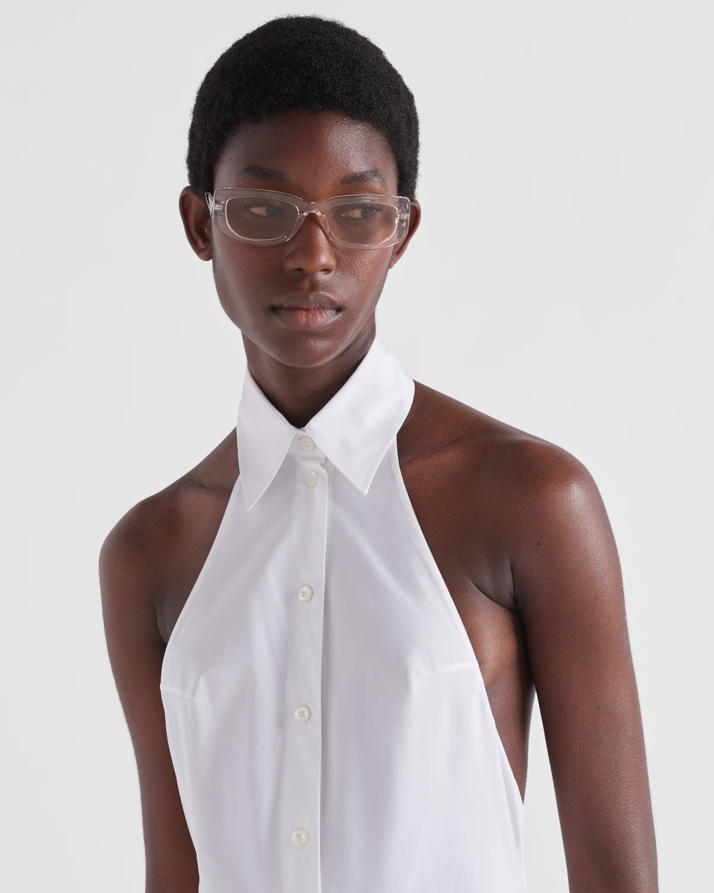 PRAthtDA Hazelnut Brown Lenses Sunglasses With Triangle Logo