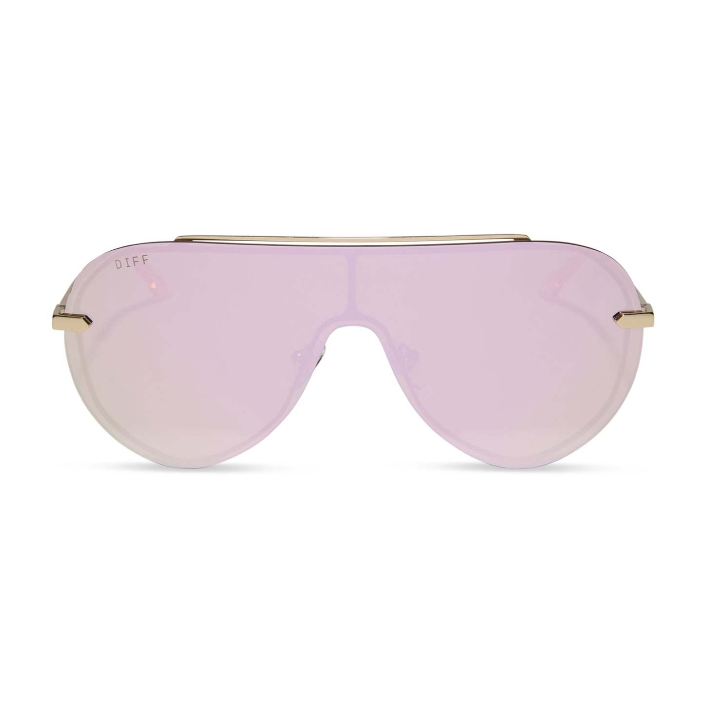IMANI - GOLD + CHERRY BLOSSOM MIRROR SUNGLASSES