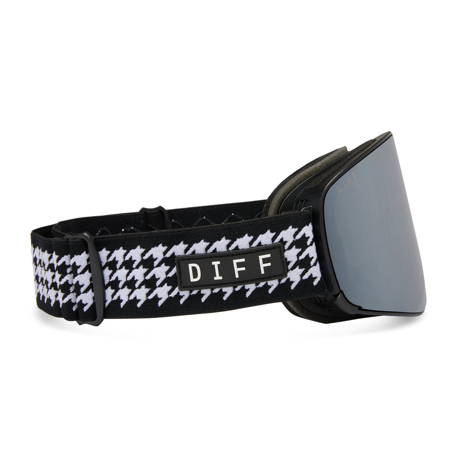 SNOW GOGGLES - FROST + HOUNDSTOOTH + SILVER MIRROR + POLARIZED GOGGLES & FREE AURORA PINK LENS