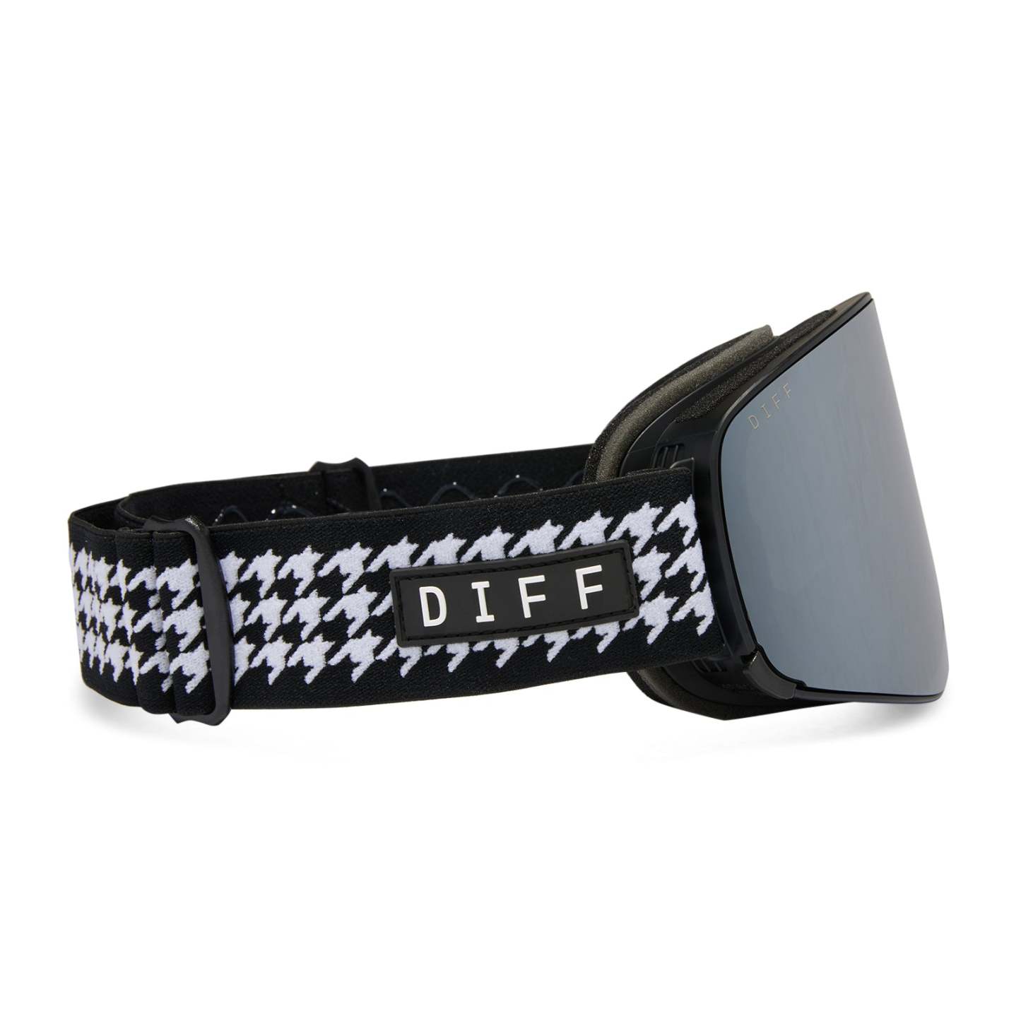 SNOW GOGGLES - FROST + HOUNDSTOOTH + SILVER MIRROR + POLARIZED GOGGLES & FREE AURORA PINK LENS
