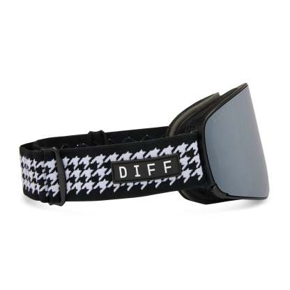 SNOW GOGGLES - FROST + HOUNDSTOOTH + SILVER MIRROR + POLARIZED GOGGLES & FREE AURORA PINK LENS