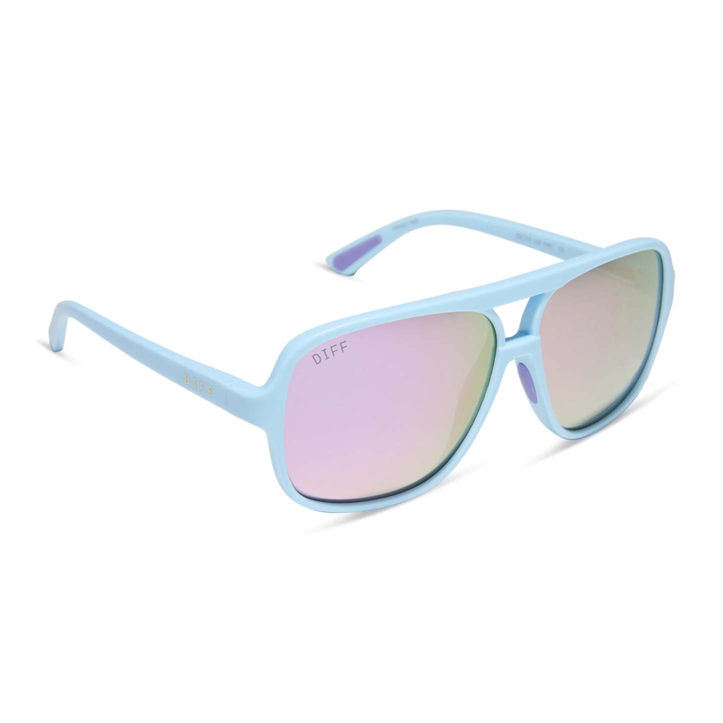 HANGTIME - MATTE BABY BLUE + LAVENDER MIRROR + POLARIZED SUNGLASSES