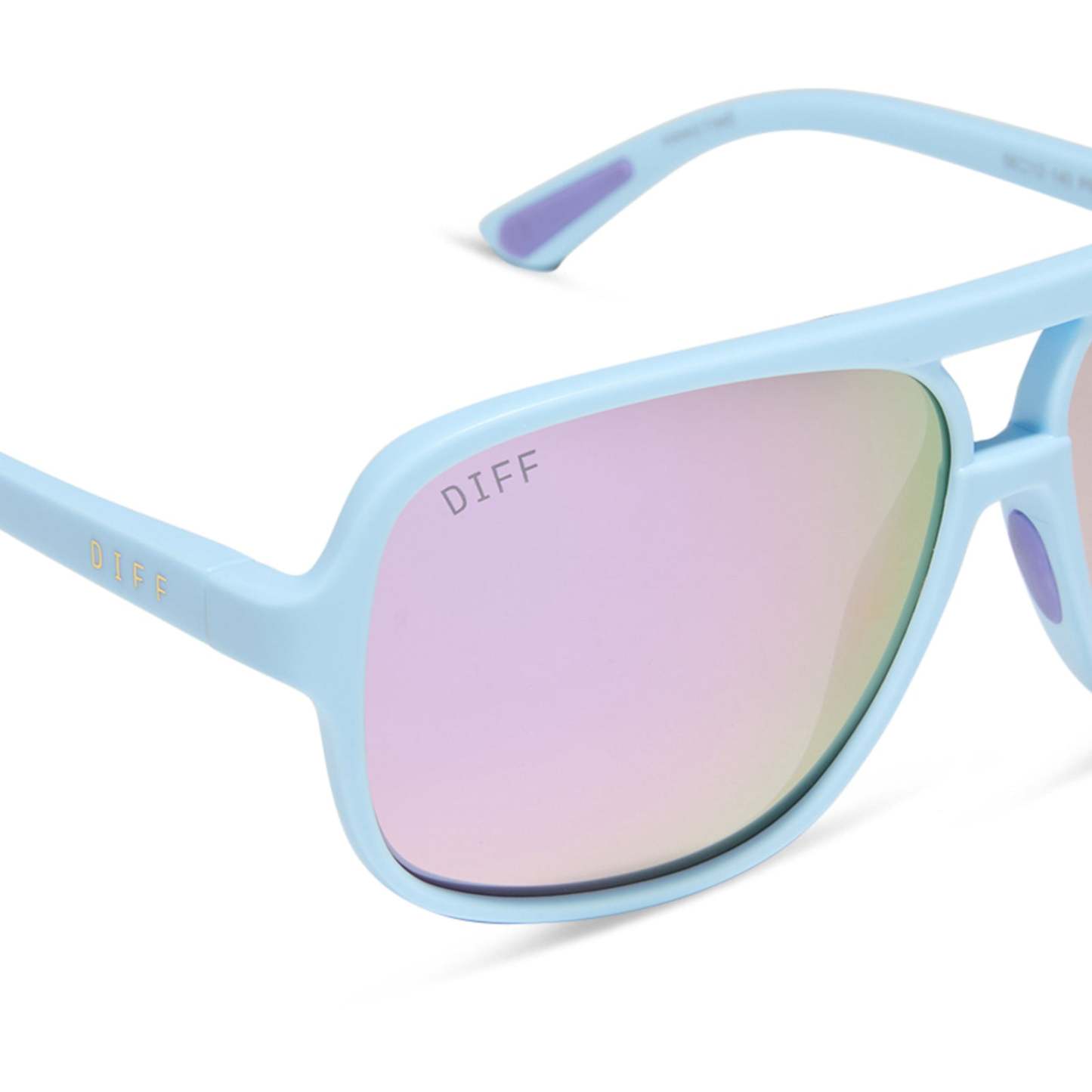 HANGTIME - MATTE BABY BLUE + LAVENDER MIRROR + POLARIZED SUNGLASSES
