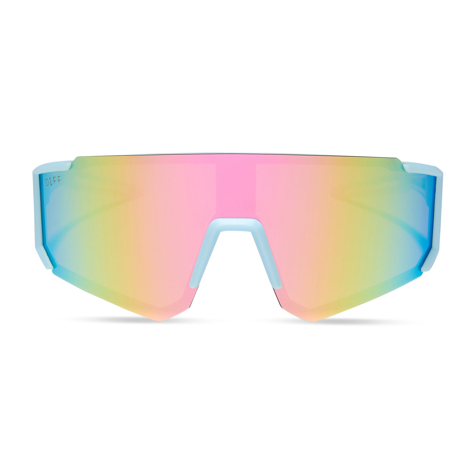 HEAT - MATTE BABY BLUE + SHERBERT RAINBOW MIRROR + POLARIZED SUNGLASSES