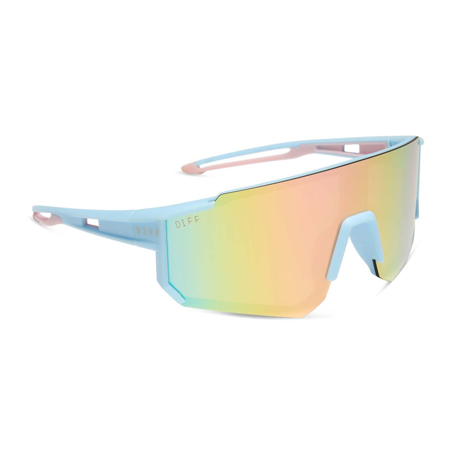 HEAT - MATTE BABY BLUE + SHERBERT RAINBOW MIRROR + POLARIZED SUNGLASSES