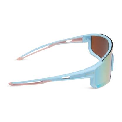 HEAT - MATTE BABY BLUE + SHERBERT RAINBOW MIRROR + POLARIZED SUNGLASSES
