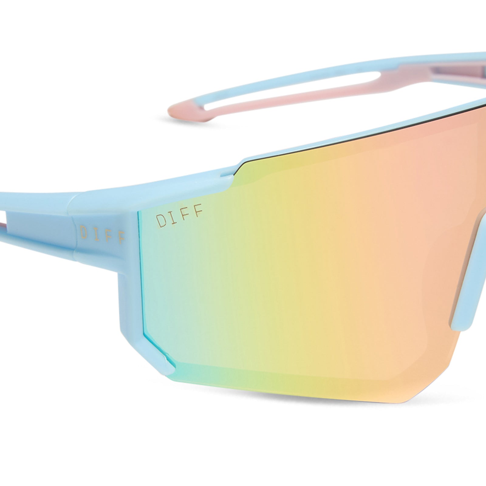 HEAT - MATTE BABY BLUE + SHERBERT RAINBOW MIRROR + POLARIZED SUNGLASSES