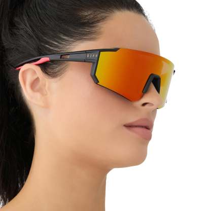 HEAT - MATTE BLACK + RAINBOW MIRROR + POLARIZED SUNGLASSES