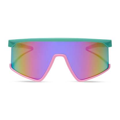 SPIKE - TURQUOISE + HOT PINK + PINK RUSH MIRROR + POLARIZED SUNGLASSES