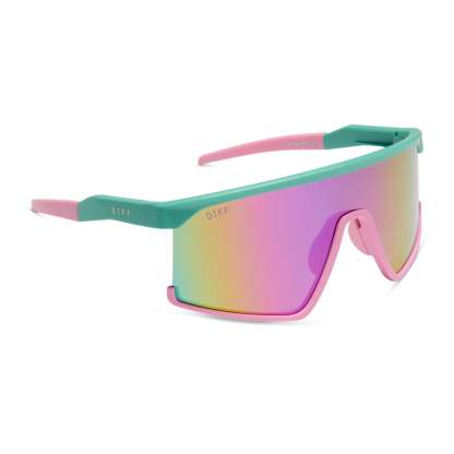 SPIKE - TURQUOISE + HOT PINK + PINK RUSH MIRROR + POLARIZED SUNGLASSES