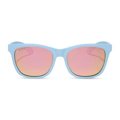 STORM - MATTE BABY BLUE + SHERBERT RAINBOW MIRROR + POLARIZED SUNGLASSES
