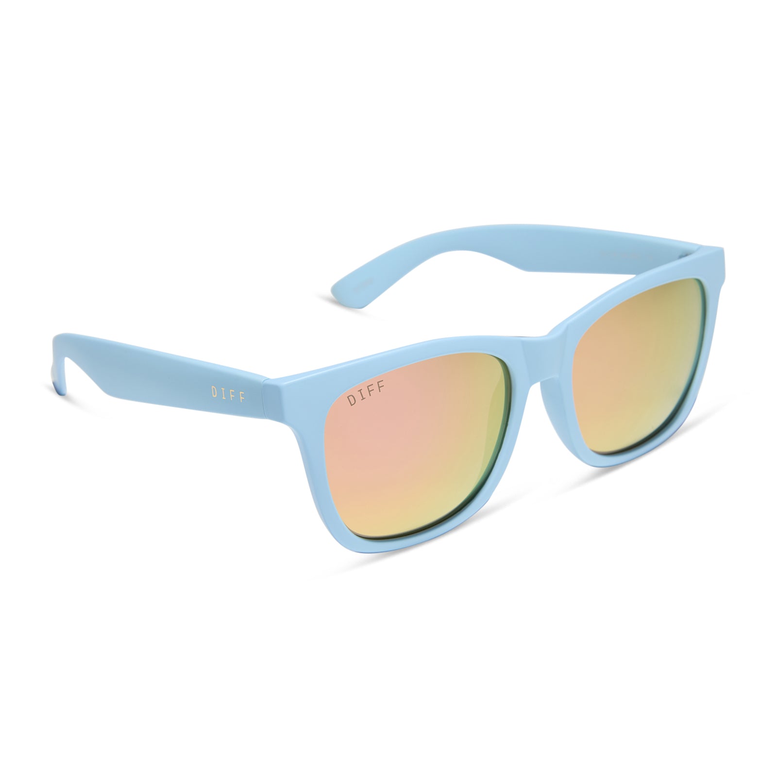 STORM - MATTE BABY BLUE + SHERBERT RAINBOW MIRROR + POLARIZED SUNGLASSES