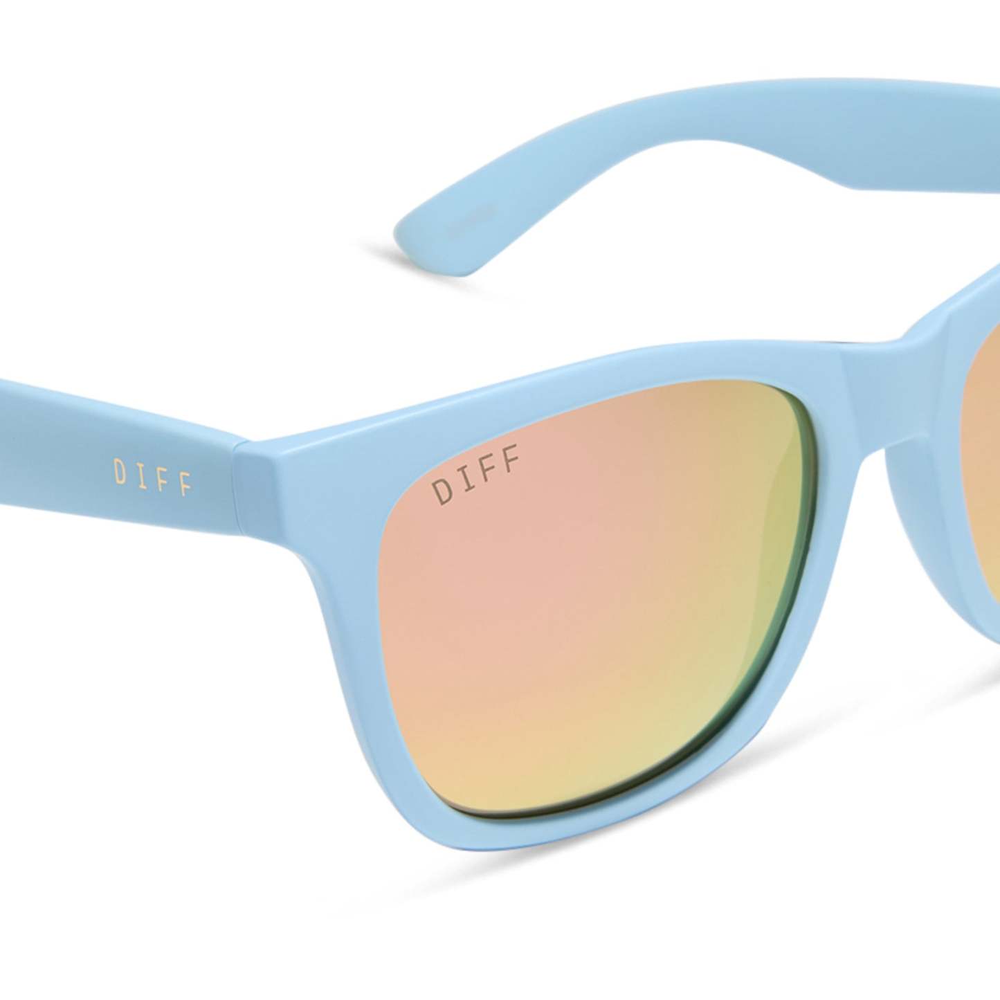STORM - MATTE BABY BLUE + SHERBERT RAINBOW MIRROR + POLARIZED SUNGLASSES