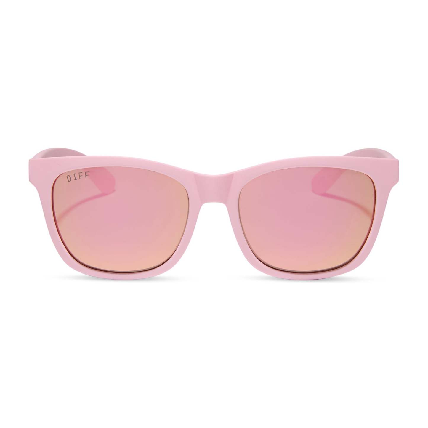 STORM - MATTE BABY PINK + SHERBERT RAINBOW MIRROR + POLARIZED SUNGLASSES