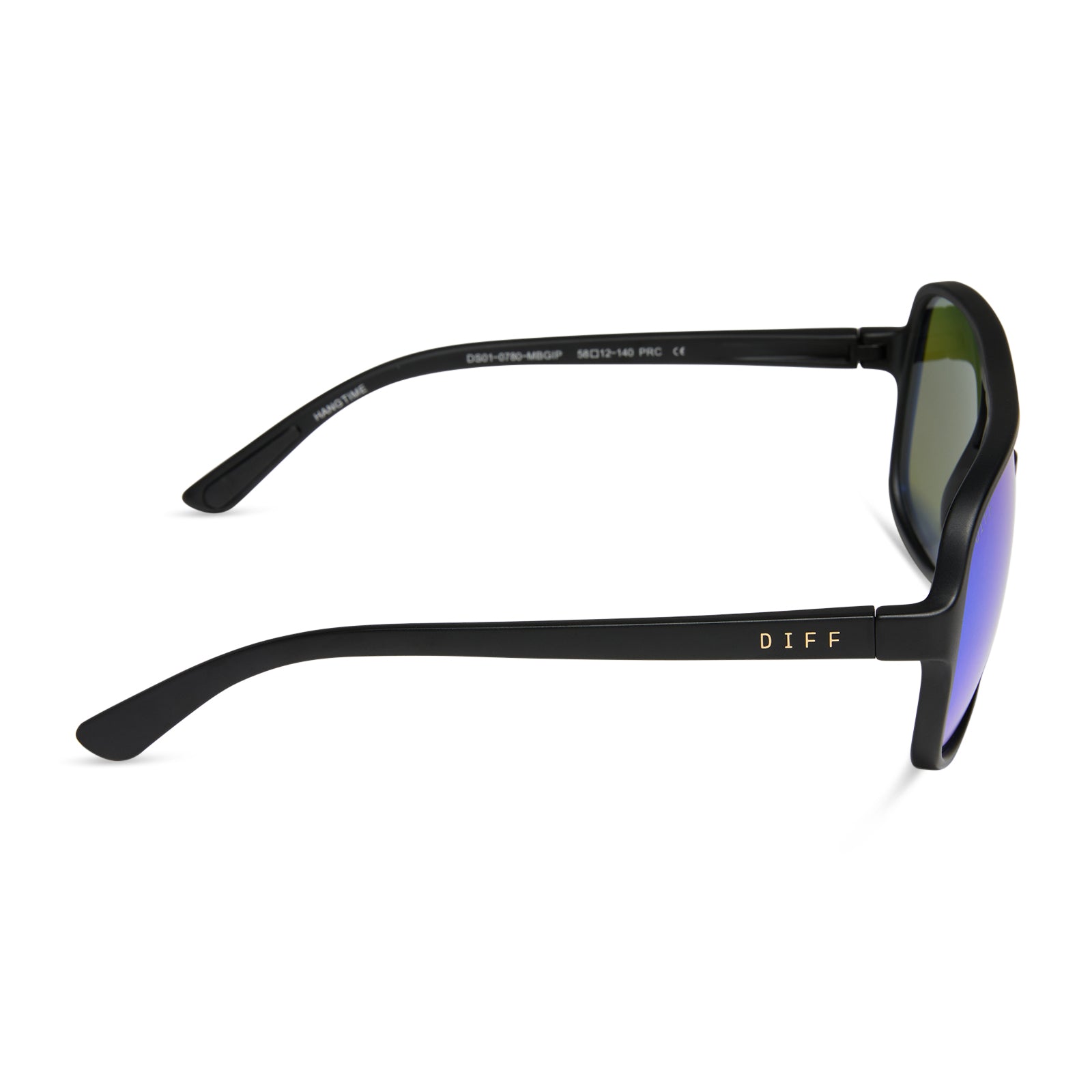 HANGTIME - MATTE BLACK + GREEN MIRROR + POLARIZED SUNGLASSES