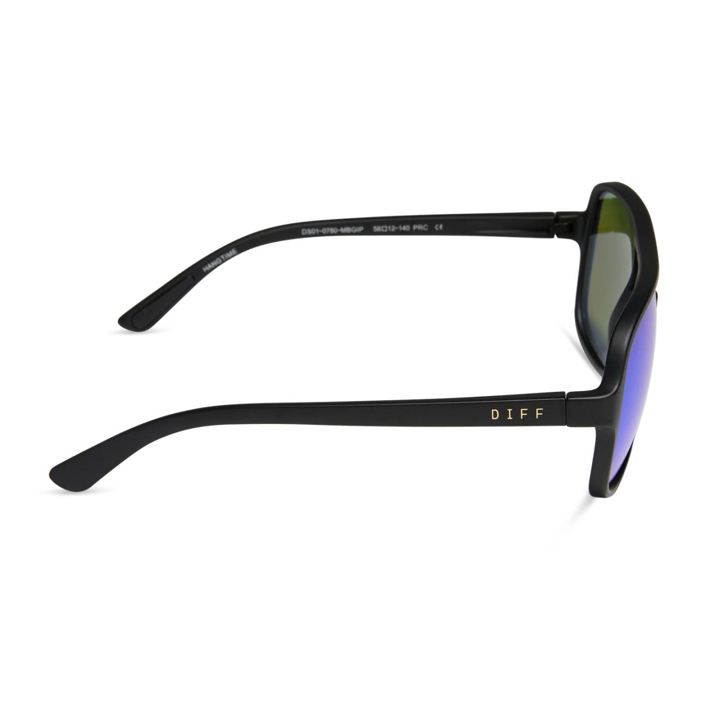HANGTIME - MATTE BLACK + GREEN MIRROR + POLARIZED SUNGLASSES