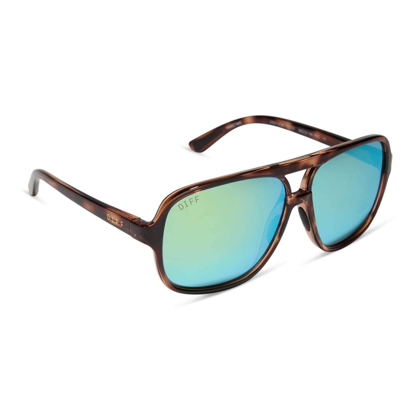 HANGTIME - TORTOISE + TURQUOISE ICE MIRROR + POLARIZED SUNGLASSES
