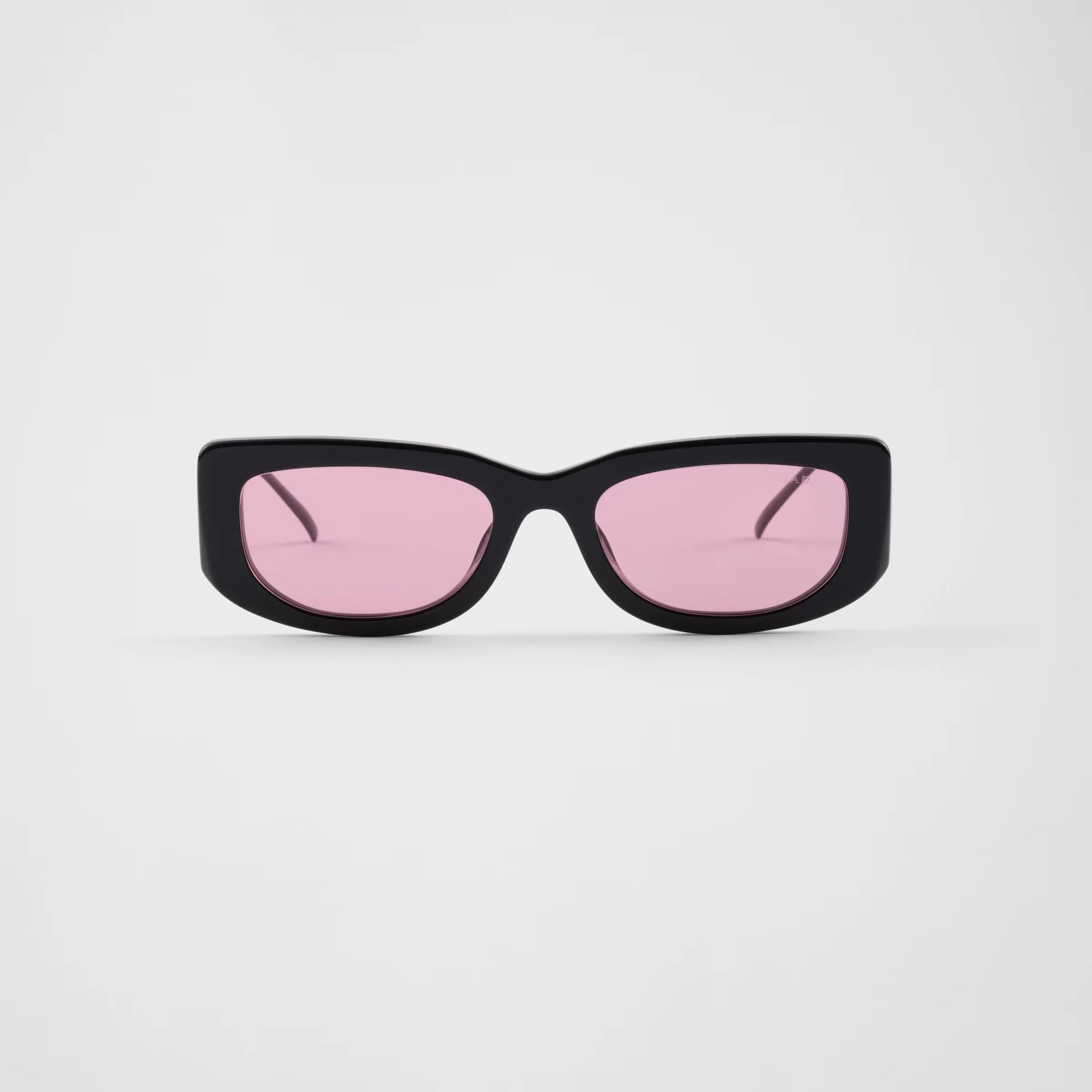 PRAthtDA Strawberry Lenses Sunglasses With Triangle Logo