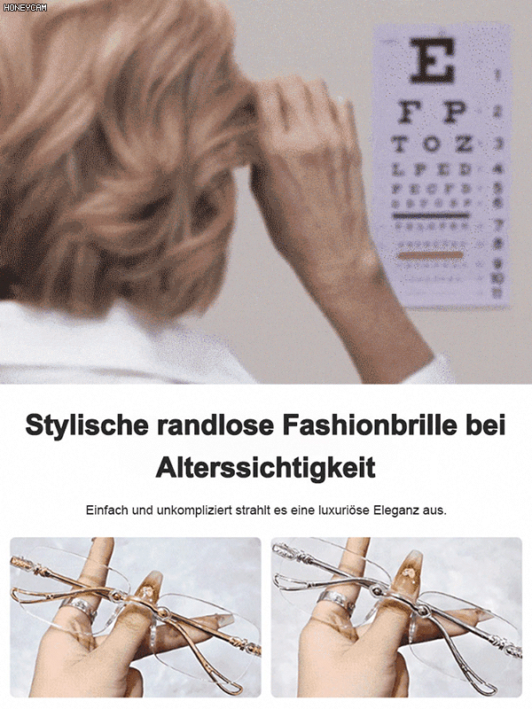 Photochrome, rahmenlose Gleitsichtbrille ohne Rand【Unisex】