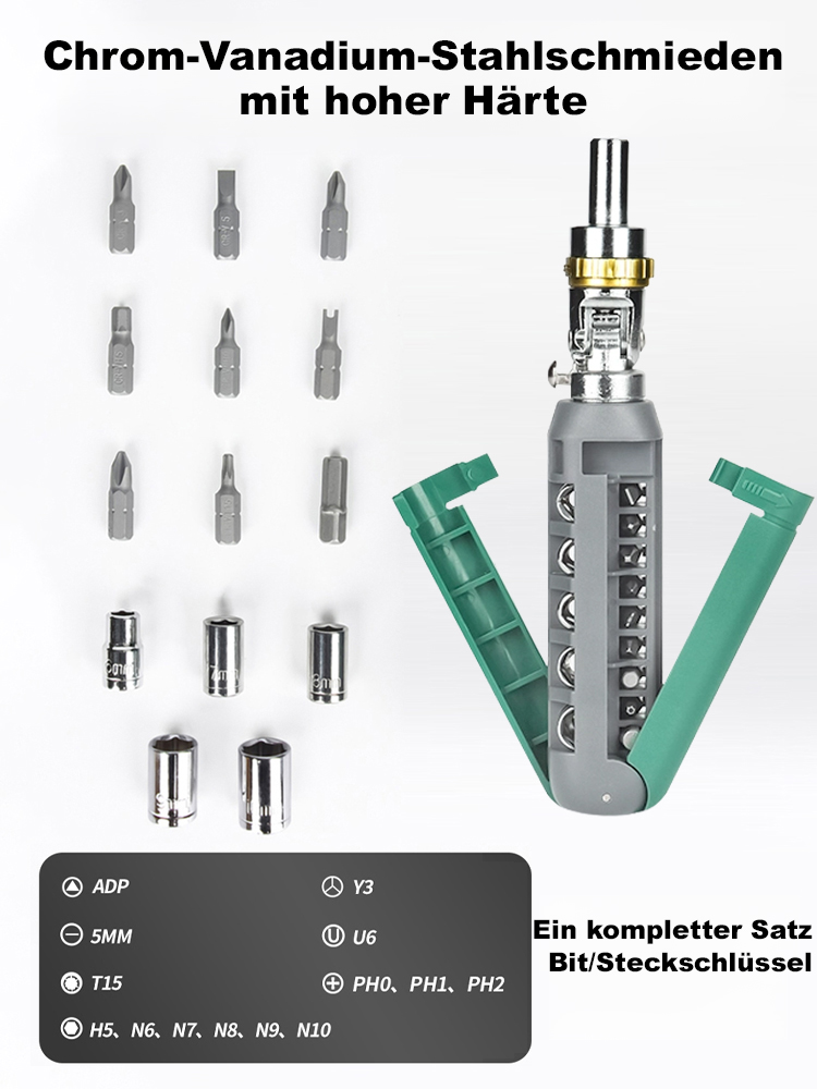 15-in-1 Mehrwinkel-Ratschenschraubendreher