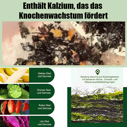 Nährstoffreiche Obst- und Gemüse-Seealgenchips