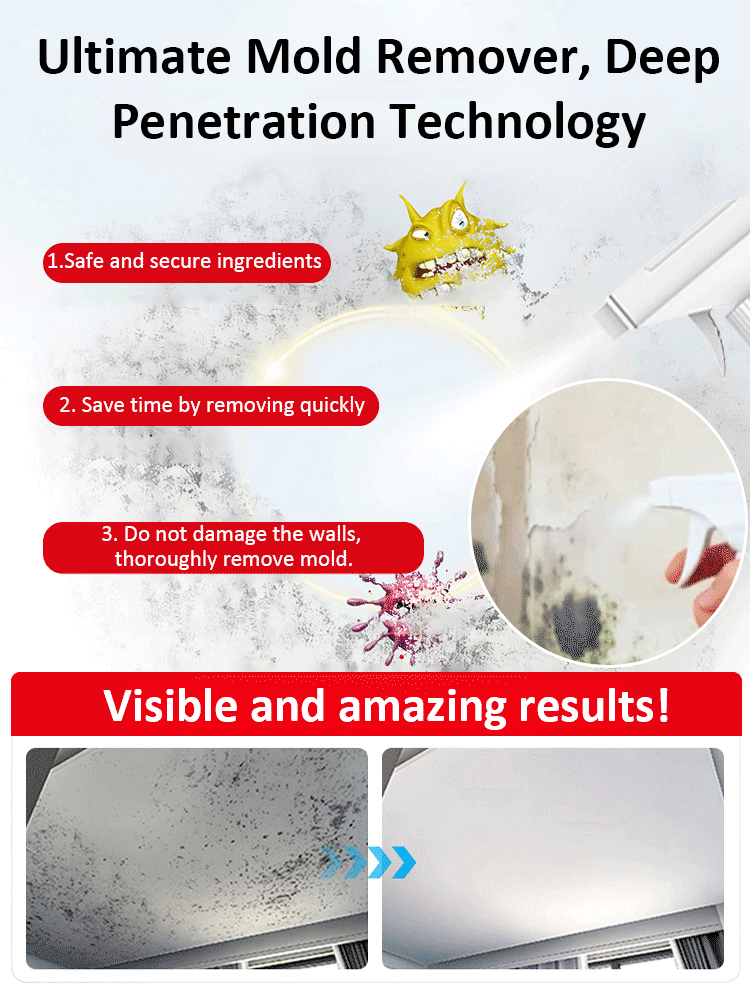 【No Wiping Required】Multi-Purpose Mold-Removing Spray