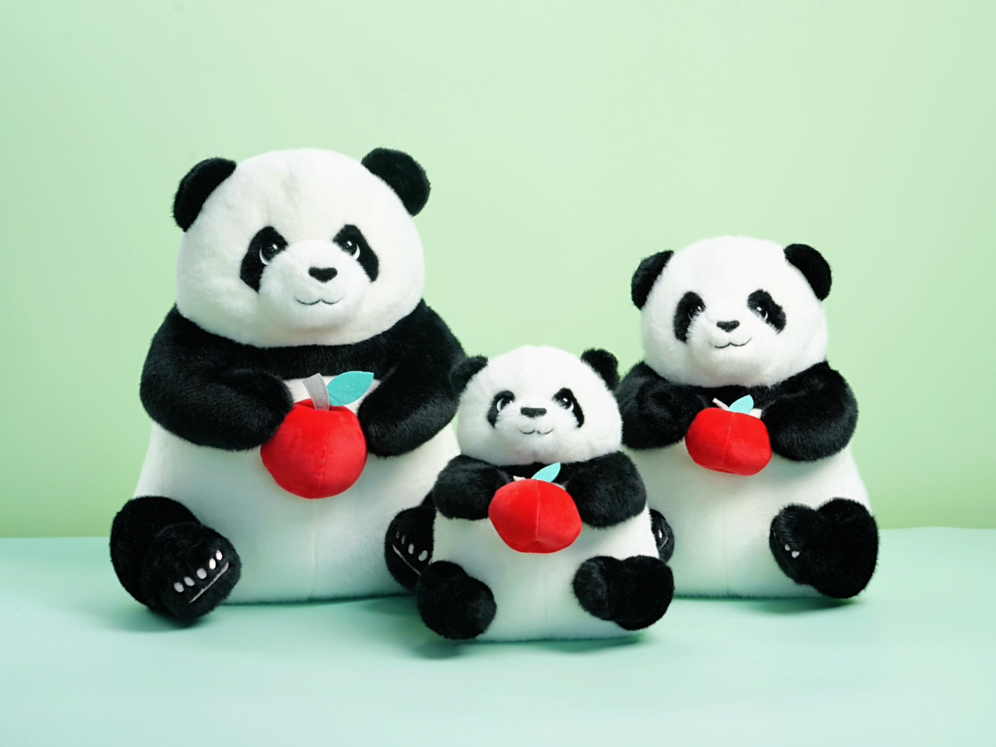 Panda Hugging Apple Plush Toy