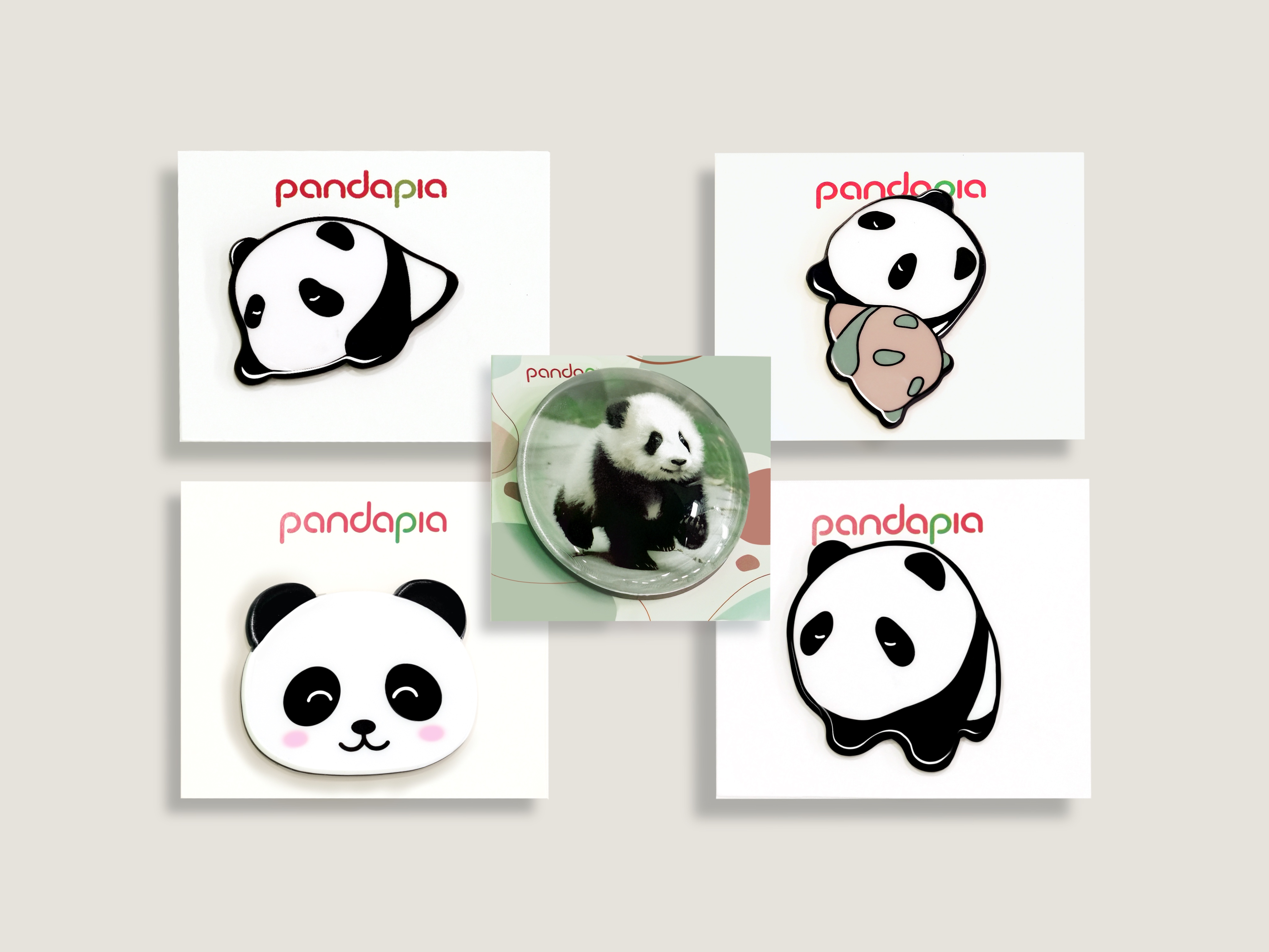 Panda Fridge Magnet Collection