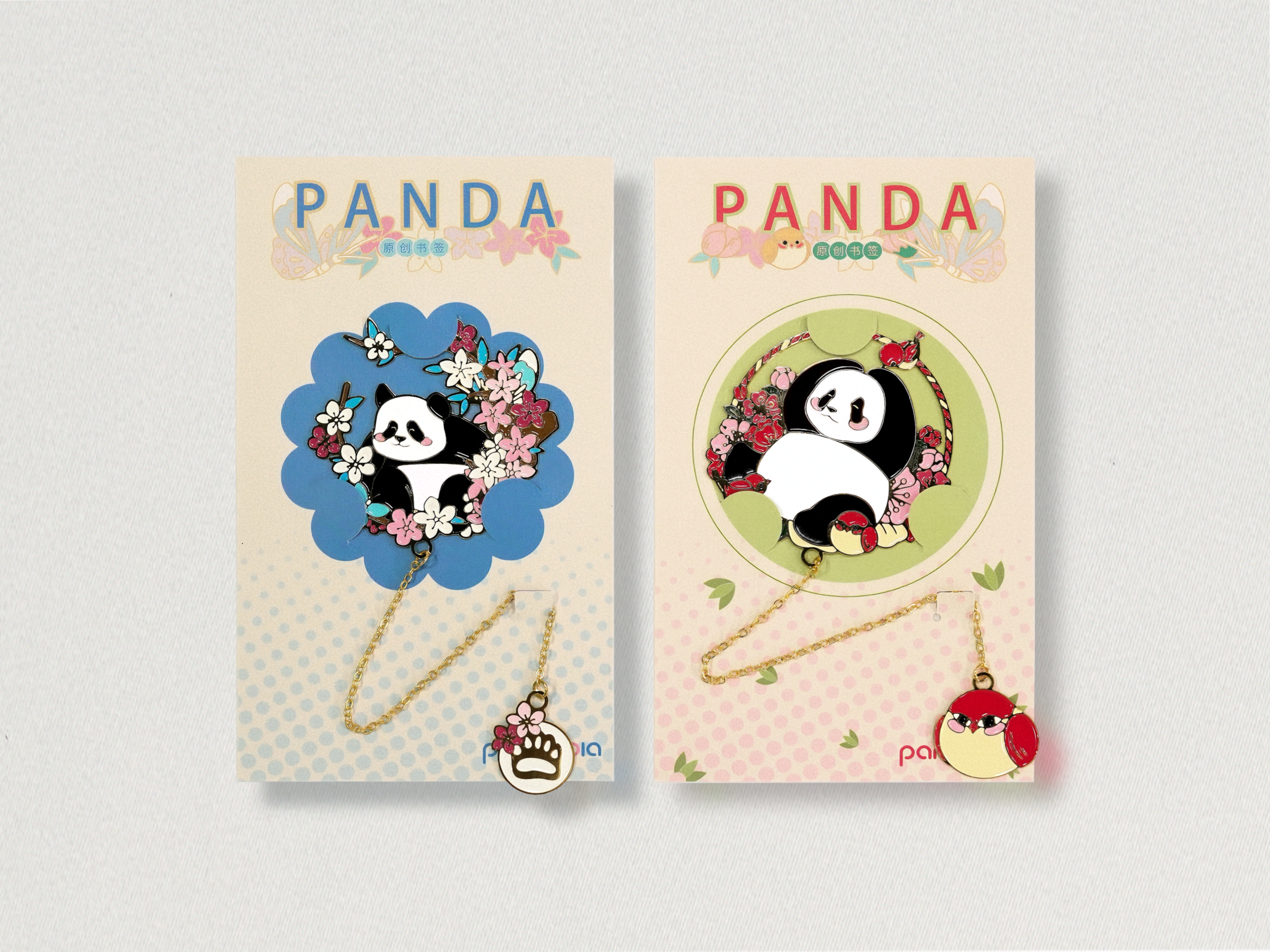 Panda Metal Bookmark Series