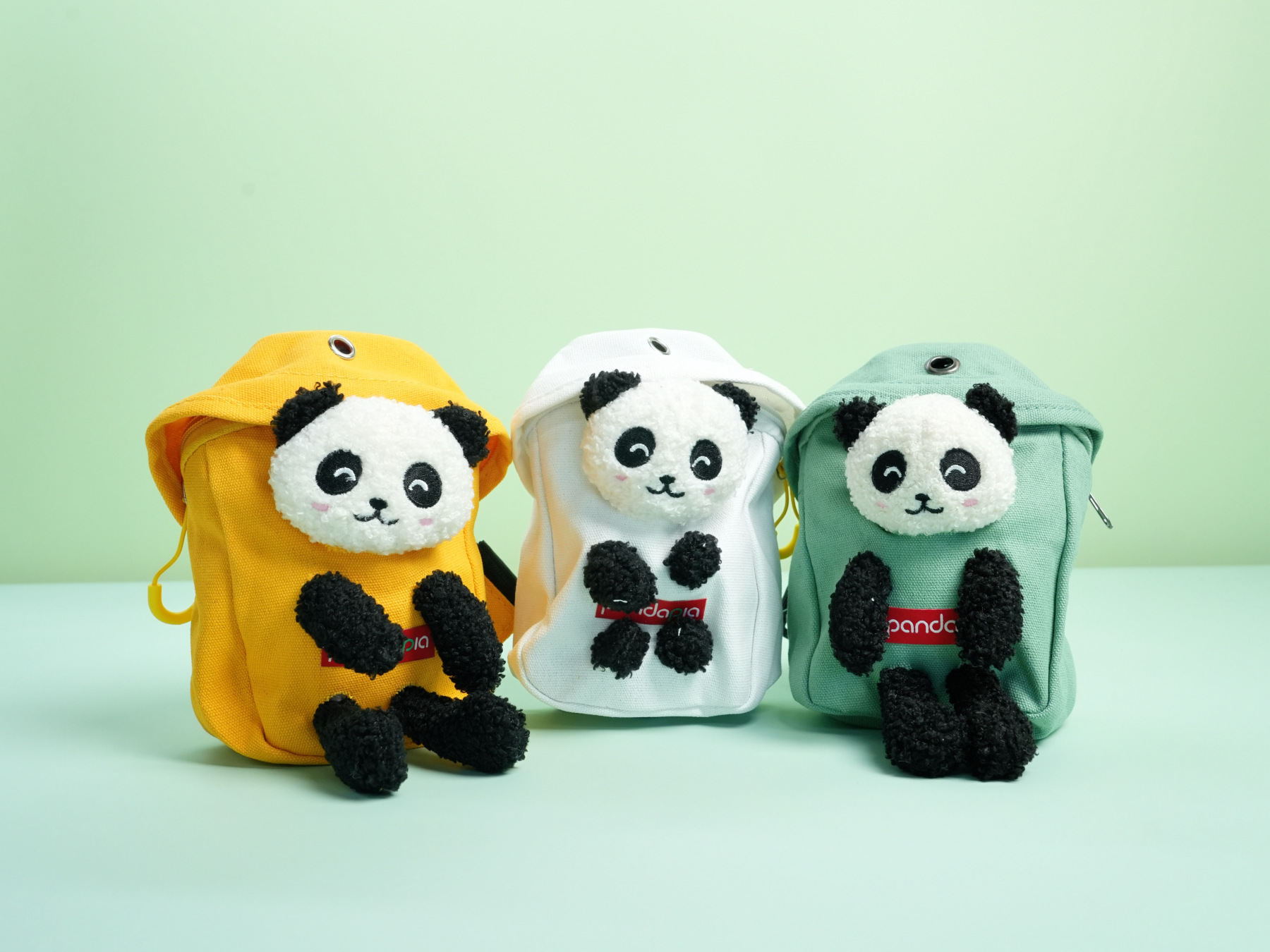 Clinging Panda Plush Crossbody Bag