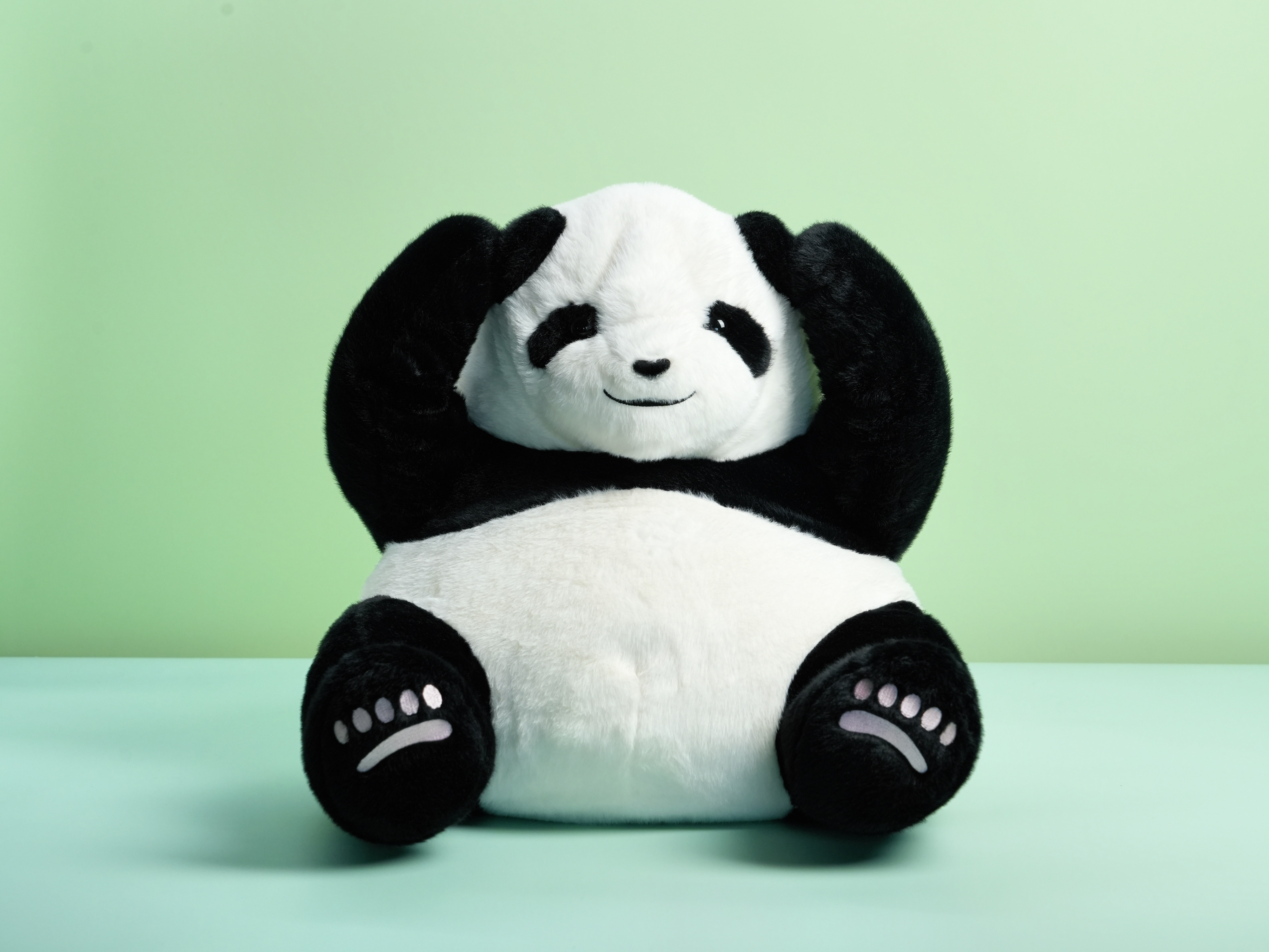 Head-Hugging Panda Plush