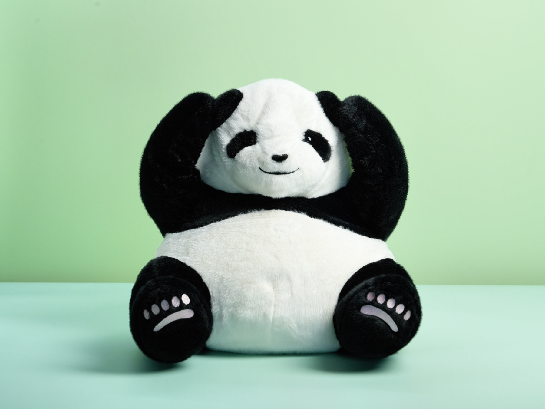 Head-Hugging Panda Plush